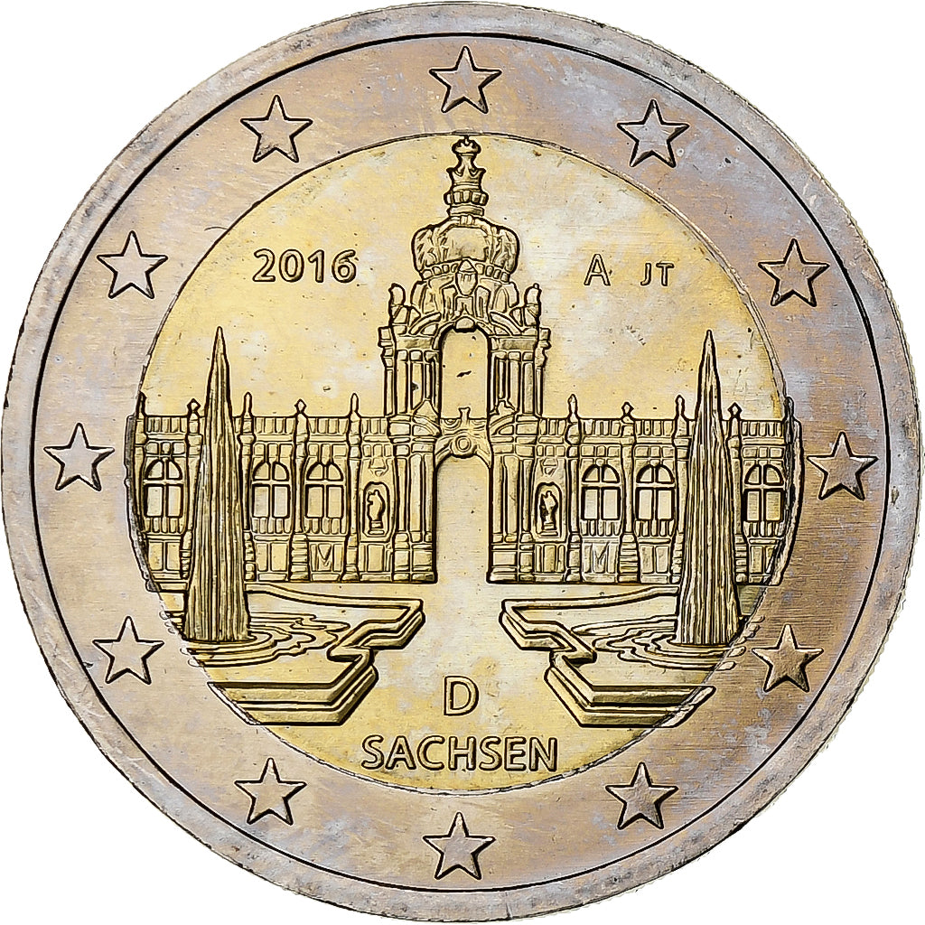 NEMECKO - BUNDESREPUBLIK,
2 eurá,
Sasko