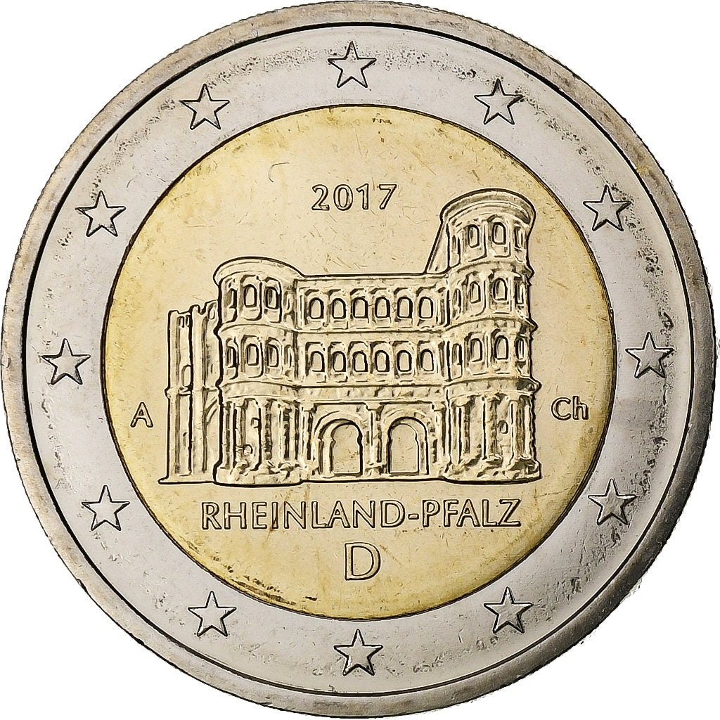 Nemecko,
2 eurá,
Bundesländer - "Porýnie-Falcko"