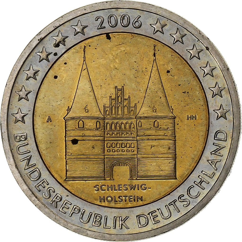 Nemecko,
2 eurá,
Bundesländer - "Šlezvicko-Holštajnsko"