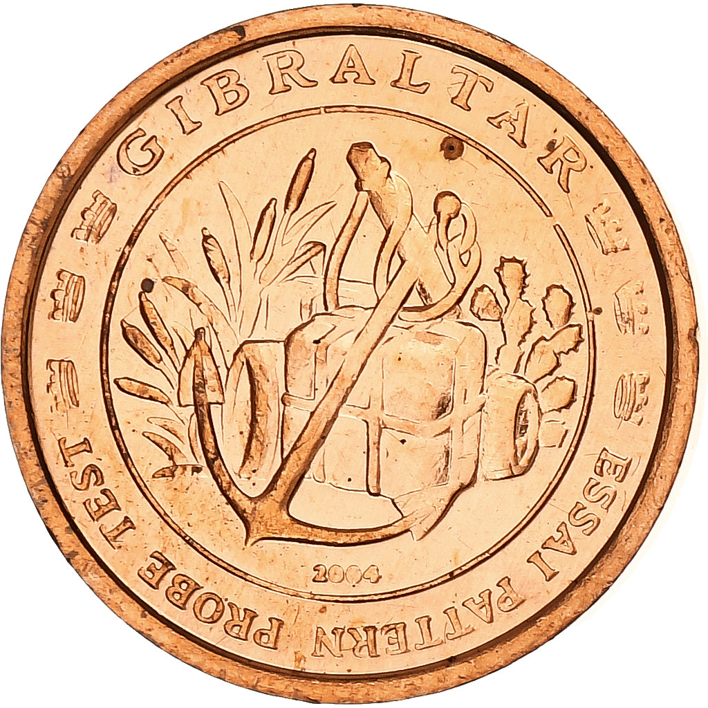 Gibraltár,
2 euro centy,
Fantasie-Euro-Moster