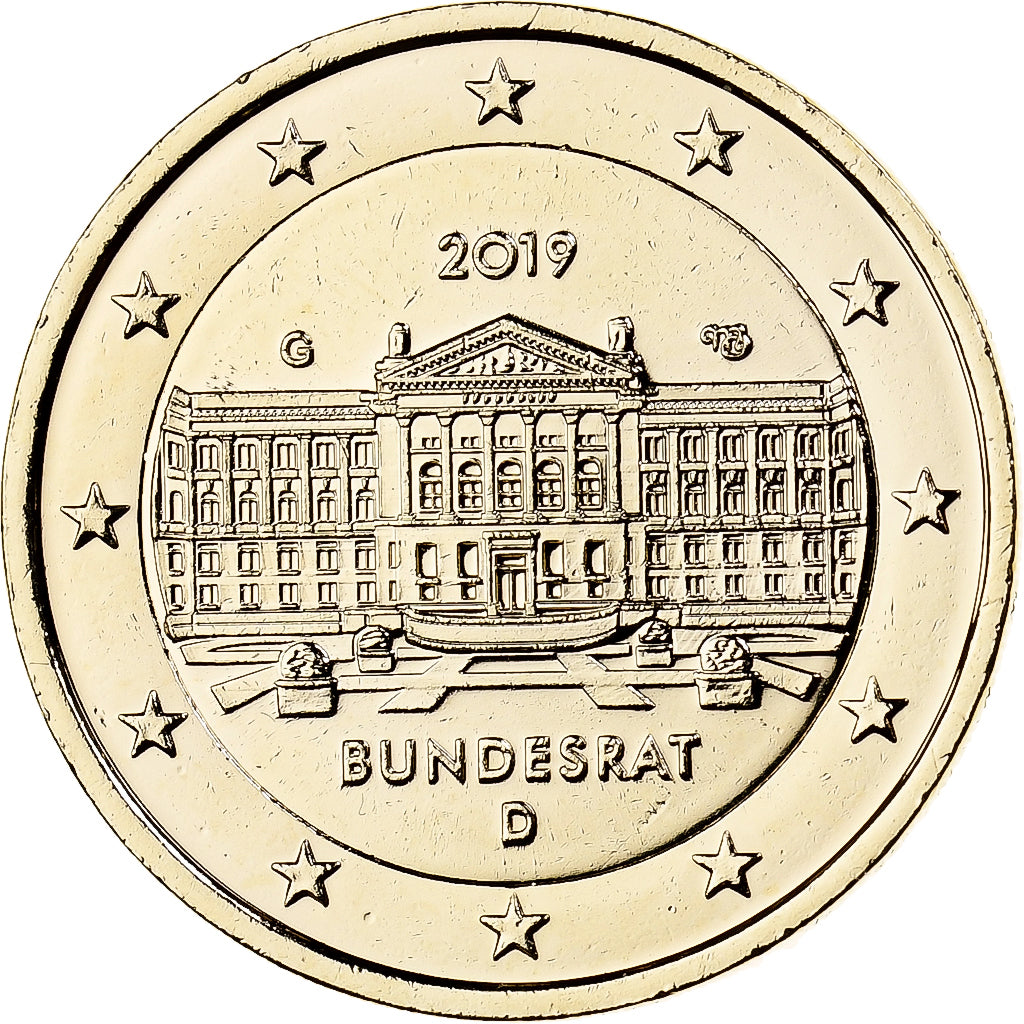 Nemecko,
2 eurá,
Fantasieprägung .Dorée