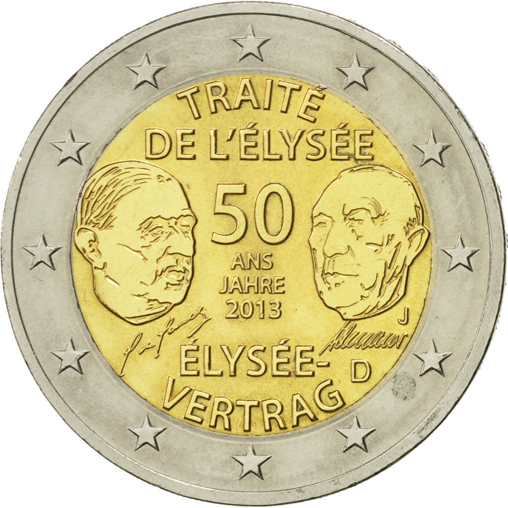 Nemecko,
2 eurá,
Traité de l'Elysée