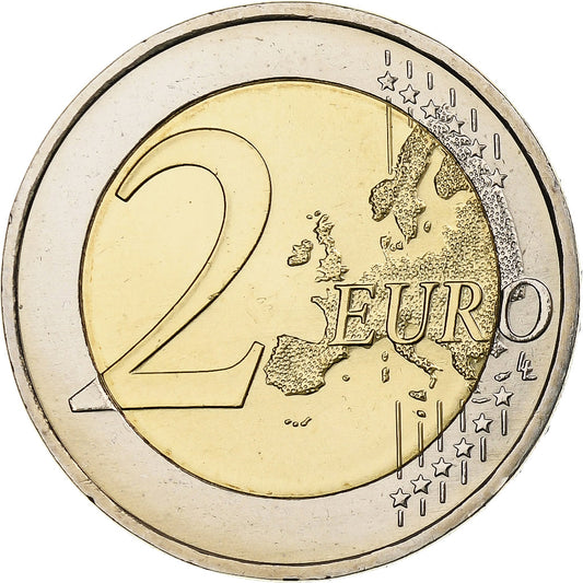 Nemecko, 
  
  2 eurá, 
  
  30 rokov pred Drapeau de l'UE