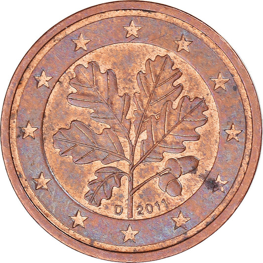 NEMECKO - BUNDESREPUBLIK, 
  
  2 euro centy, 
  
  2011