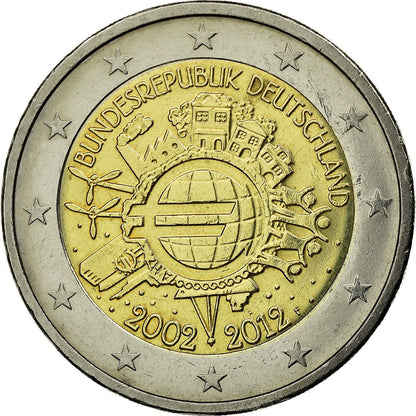 NEMECKO - BUNDESREPUBLIK, 
  
  2 eurá, 
  
  Euro-Münzen
