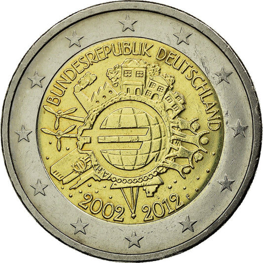 NEMECKO - BUNDESREPUBLIK, 
  
  2 eurá, 
  
  Euro-Münzen